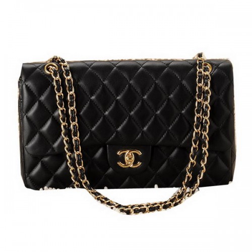 Chanel Classic Flap Bag CHA1113 Zwart Schapenleer