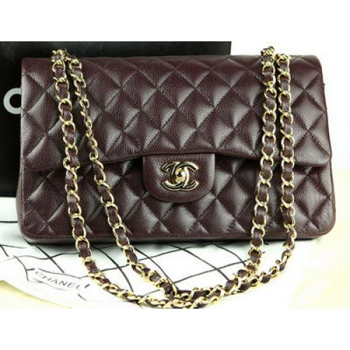 Chanel Classic Flap Bag Origineel Cannage Patroon A36097 Bourgondië