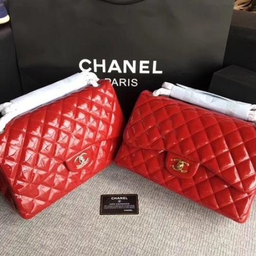 Chanel Klassieke Flap Bag Origineel Leer A1113 Rood