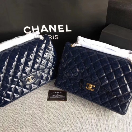 Chanel Classic Flap Bag Origineel Leer A1113 Royal