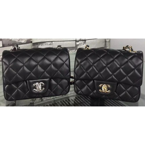 Chanel Classic Flap Bag Origineel Schapenleer A5171 Zwart