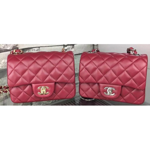 Chanel Classic Flap Bag Origineel Schapenleer A5171 Burgundy