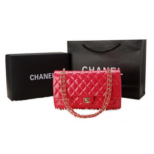 Chanel Klassieke Flap Bag Lakleer CHA1113 Perzik