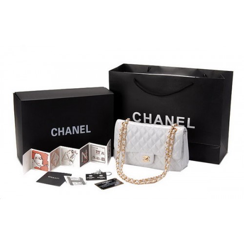 Chanel Klassieke Flap Bag Lakleer CHA1113 Wit