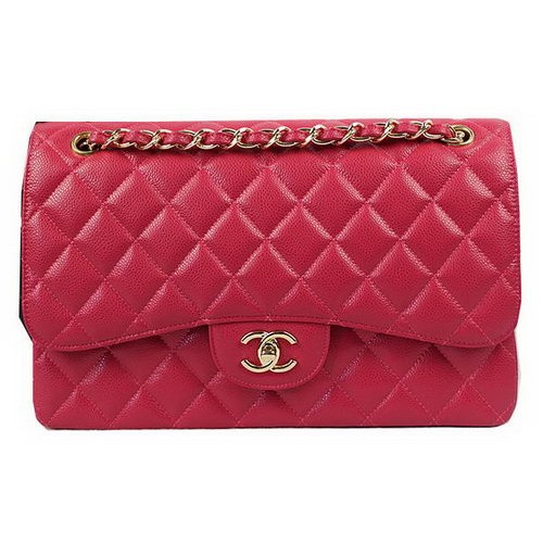 Chanel Classic Flap Bag Rose Cannage Patroon CF1113 Goud