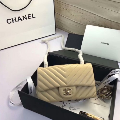 Chanel Classic Flap Bags Camel Origineel Schapenleer 1116 Goud