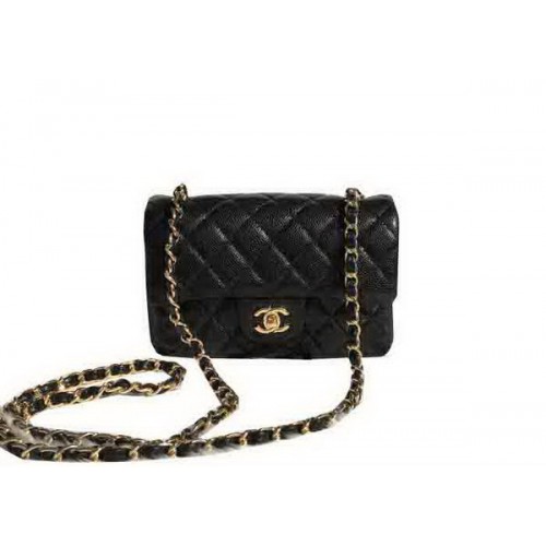 Chanel Classic Flap Bags zwart Originele Cannage Patterns A1116 Goud