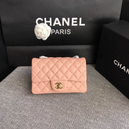 Chanel Classic Flap Bags Rood Origineel Schapenleer 1116 roze
