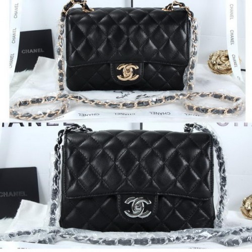 Chanel Classic Flap Bags Schapenleer A1116 Zwart
