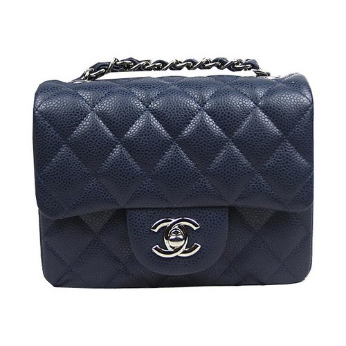 Chanel Classic MINI Flap Bag CF1115 Royal Cannage Patroon Zilver