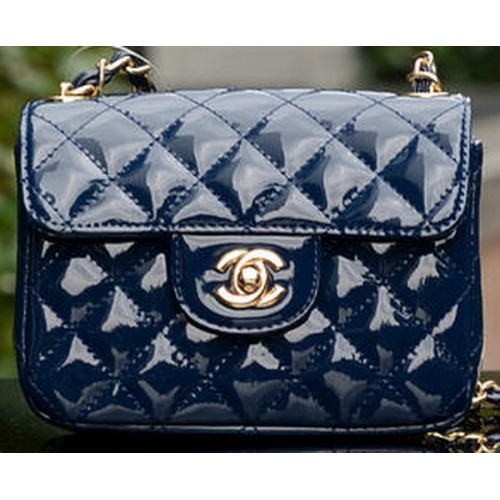 Chanel Classic MINI Flap Bag Koninklijk Lakleer A1115 Goud