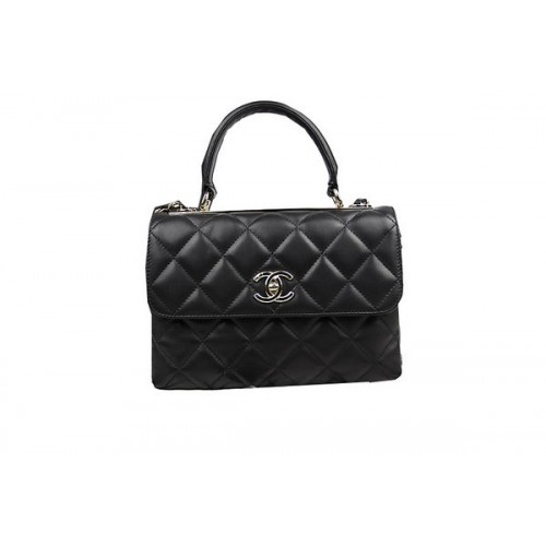 Chanel Classic Top Flap Bag Origineel Schapenleer CHA92236 Zwart