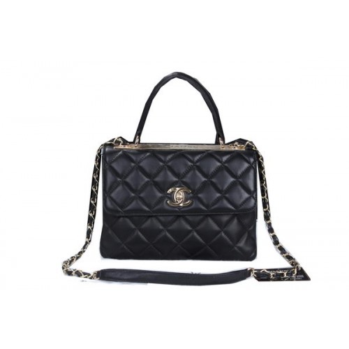 Chanel Classic Top Flap Bag Schaapsleer CHA6023 Zwart