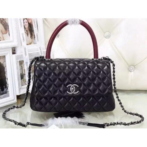 Chanel Classic Top Handle Bag Schapenleer A92991 Rood