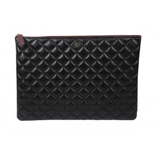 Chanel Clutch Zwart Originele Schapenvacht A69254 A69253 A69252 Goud