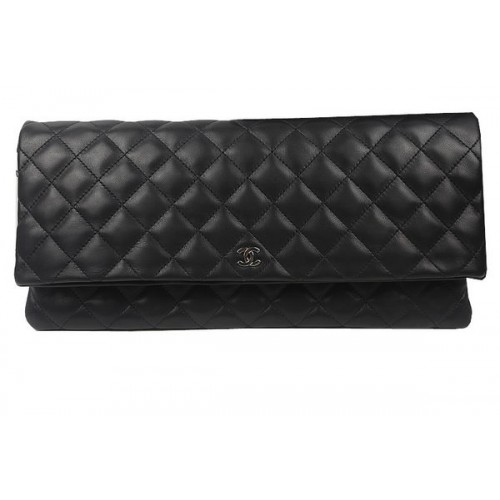 Chanel Clutch Origineel Schapenleer A82087 Zwart