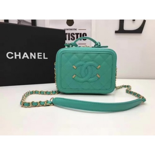 Chanel Toilettas Origineel Cannage Patroon A93341 Groen