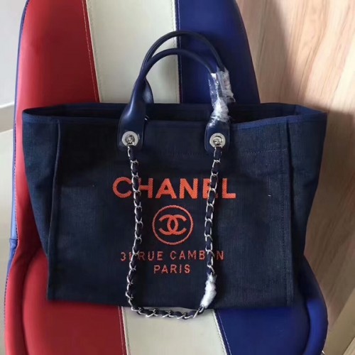 Chanel Deauville draagtas origineel canvas leer A68047-10