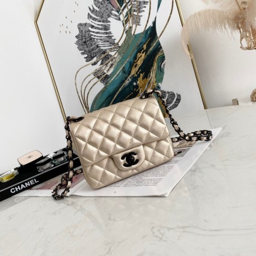Chanel Flap schoudertas van lamsleer 1115 goud