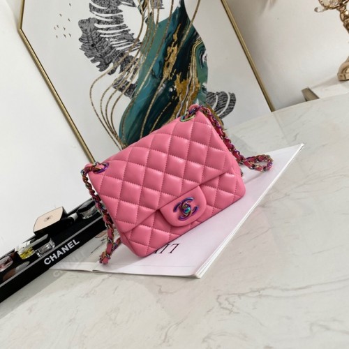 Chanel Flap Lambskin schoudertas 1115 roze