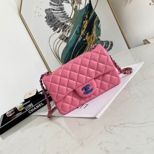 Chanel Flap Lambskin schoudertas 1116 roze