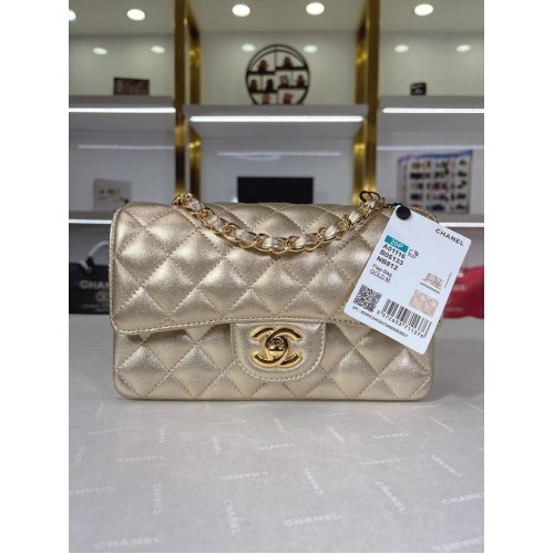 Chanel Flap schoudertas van lamsleer A01116 goud