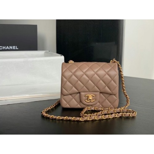 Chanel Flap Lamsleren Schoudertas AS1115 Taupe
