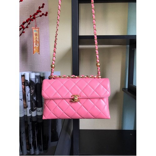 Chanel Flap Lambskin Schoudertas AS1267 roze