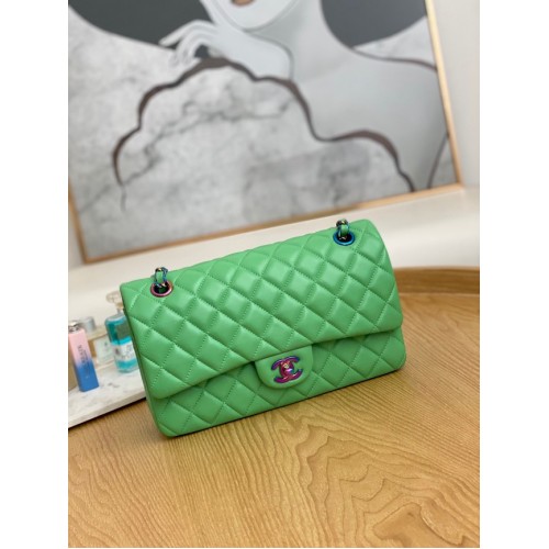 Chanel Flap Mirage schoudertas van lamsleer AS1112 groen