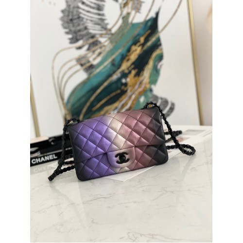 Chanel Flap Mirage schoudertas van lamsleer AS1116 zwart