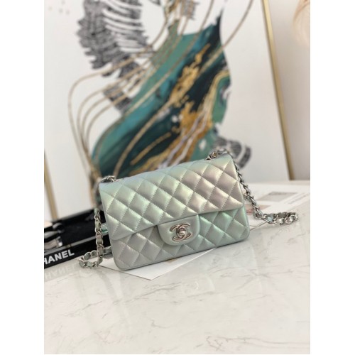 Chanel Flap Mirage schoudertas van lamsleer AS1116 hemelsblauw