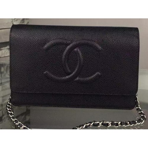 Chanel Flap Schoudertas Cannage Patroon A5373 Zwart