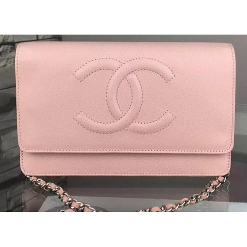 Chanel Flap Schoudertas Cannage Patroon A5373 Roze