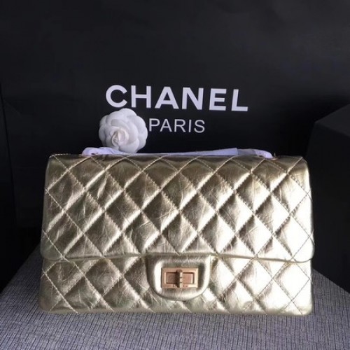 Chanel Flap Schoudertas Goud Origineel Kalfsleer 277 Goud
