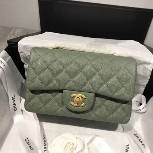 Chanel Flap Schoudertas Original Caviar Leather CF1116 groen