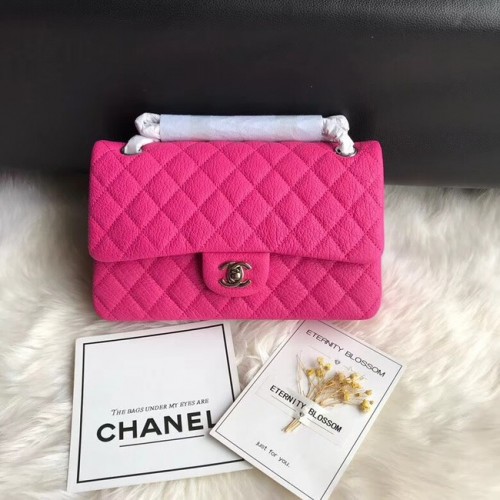 Chanel Flap Shoulder Bag Original Deer leer A1112 rosé zilveren ketting