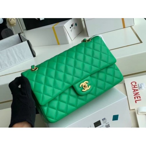 Chanel Flap Schoudertas Origineel Schapenleer A1112 Groen
