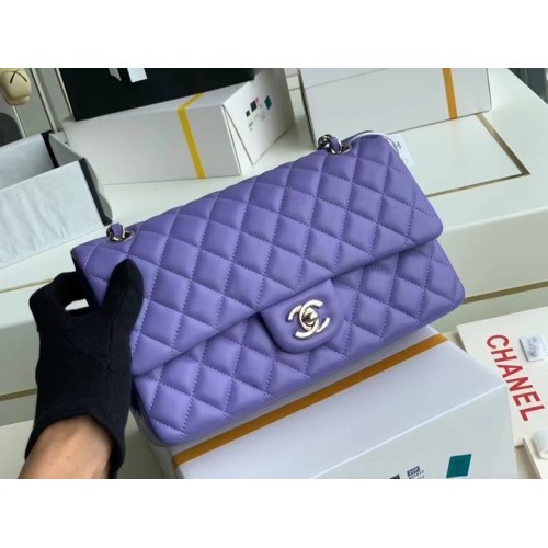 Chanel Flap Schoudertas Origineel Schapenleer A1112 Paars