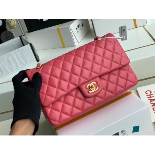 Chanel Flap Schoudertas Original Schapenleer A1112 roze