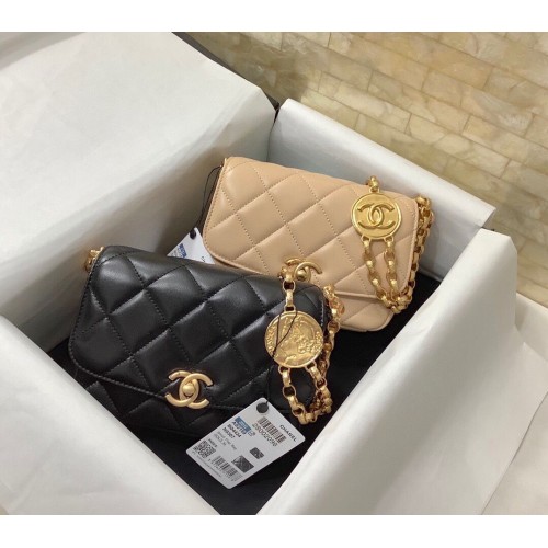 Chanel Flap Schoudertas Origineel Schapenleer AS2488