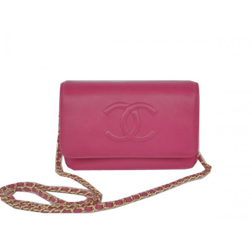 Chanel Flap schoudertas rosé kalfsleer CHA33818 goud