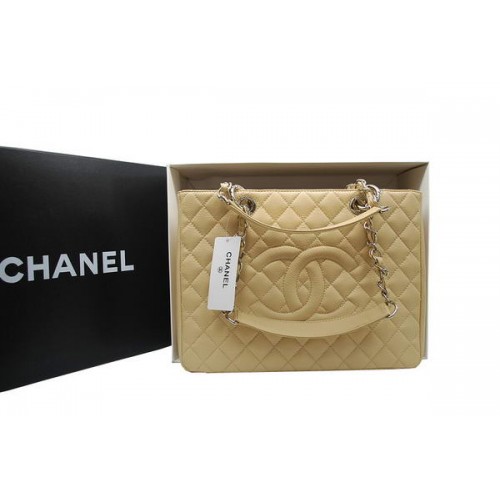 Hot Style Chanel GST Caviar Leather Coco Bag A36092 Crème Zilver
