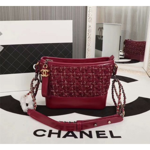 Chanel Gabrielle mini-schoudertas 8122 rood