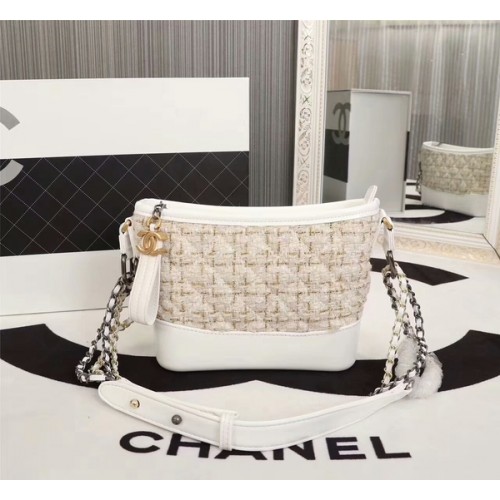 Chanel Gabrielle mini-schoudertas 8122 wit