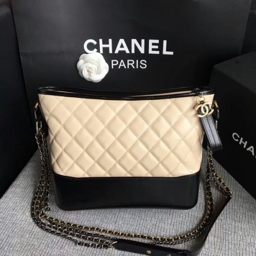 Chanel Gabrielle Schoudertas Origineel Kalfsleer A93842 Camel
