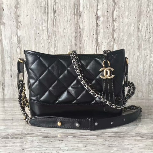 Chanel Gabrielly kalfsleren schoudertas 93823 zwart