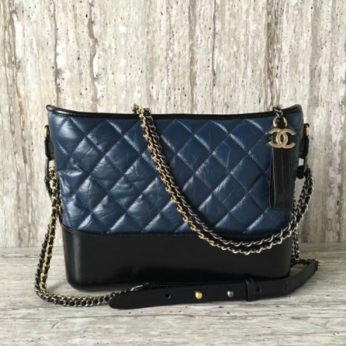 Chanel Gabrielly kalfsleren schoudertas 93824 blauw