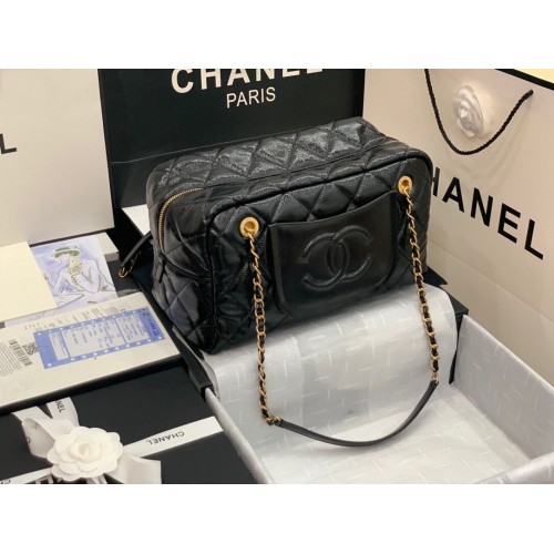 Chanel Grosse Bowling Tasche Originele Leren Tas AS2229 Zwart