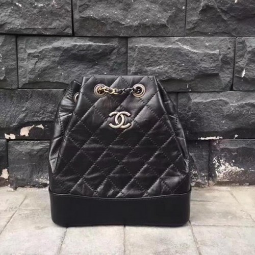Chanel Hobo Tas Origineel Schapenleer A92994 Zwart