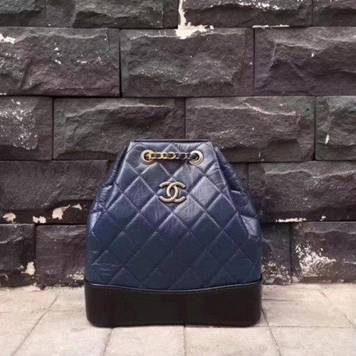 Chanel Hobo Tas Origineel Schapenleer A92994 Blauw